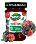 Dżem z owoców leśnych o obniżonej zawartości cukrów Łowicz 280 g