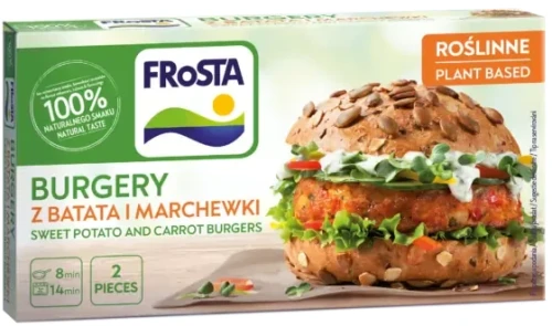 Mrożone Burgery z batata i marchewki Frosta 2x113 g Mrożone Burgery z batata i marchewki Frosta 2x113g