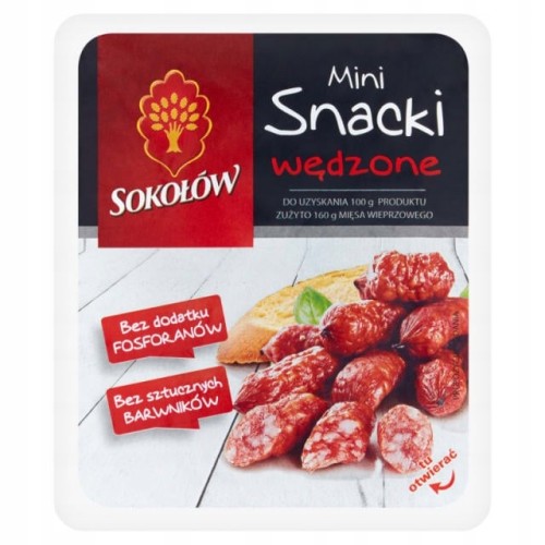 Przekąska mini snack salami wędzone Sokołów 100 g Przekąska mini snack salami wędzone Sokołów 100g