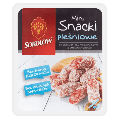 Przekąska mini snack salami pleśniowe Sokołów 100 g Przekąska mini snack salami pleśniowe Sokołów 100g