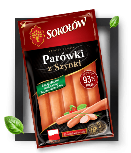 Parówki Z Szynki 1 kg Sokołów Parówki Z Szynki 1Kg Sokołów