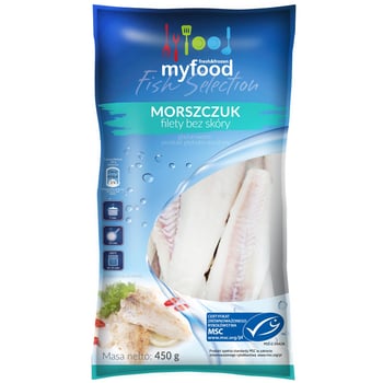 msc myfood morszczuk (merluccius productus) filety bez skóry, produkt głęboko mrożony, rozmiar: 120-170 g, glazura: 10%, 450/500 g msc myfood morszczuk (merluccius productus) filety bez skóry, produkt głęboko mrożony, rozmiar: 120-170 g, glazura: 10%, 450/500 g