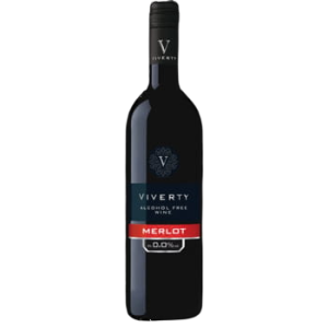 Viverty merlot wino bezalkoholowe czerwone półwytrawne 750 ml