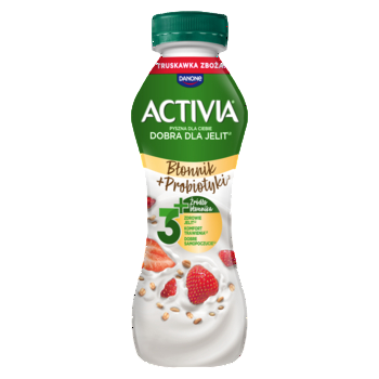 Jogurt Activia o smaku truskawkowym ze zbożami oraz szczepem bakterii ActiRegularis®. 234924_0_1746739862296-Photoroom.png