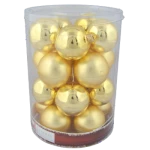 Bombka szklana gładka 60mm/20 szt złote, tuba