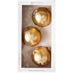Vitbis Bombka szklana 100 mm/3 szt złoty dekor