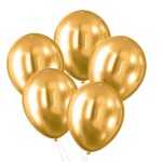Balony - Celebrate! Efekt chromu (5 szt.) złote