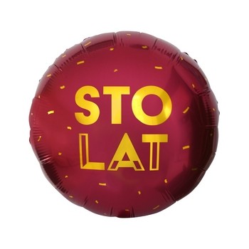 Balon foliowy Sto Lat, okrągły bordowy 18 cali 92242_0_1746736874657.jpg