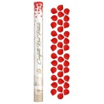 Konfetti pneumatyczne Płatki Róż, czerwone, tekstylne / 60 cm