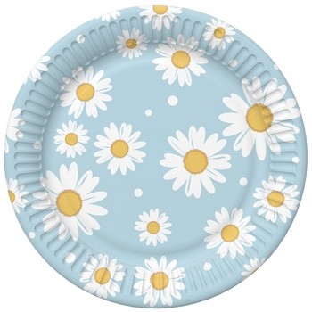Talerzyki papierowe, niebieskie, stokrotki, 18 cm, 6 szt. 417632_0_1751660535315.jpg