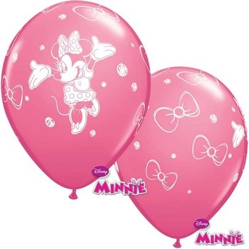 Balon QL 12" z nadrukiem "Minnie", pastel różowy / 6 sztuk 426597_0_1746743852200.jpg