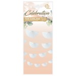 Girlanda papierowa W&C Wachlarze, biała, 300 cm, wachlarz 20 cm