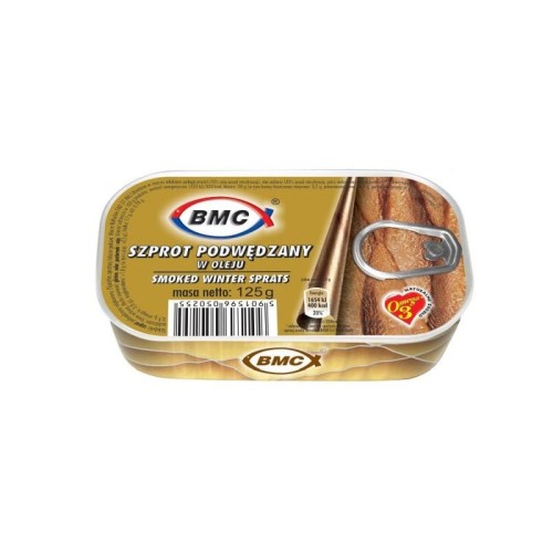 B.M.C szprot podwędzany winter w oleju 125 g B.M.C szprot podwędzany winter w oleju 125 g