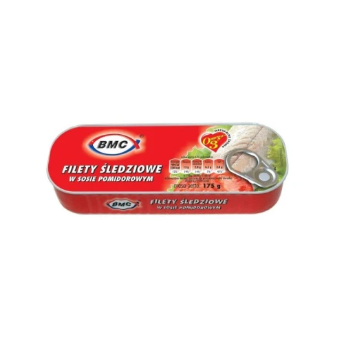 BMC filety śledziowe w sosie pomidorowym 175 g BMC filety śledziowe w sosie pomidorowym 175 g