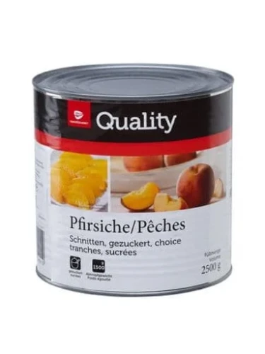 Brzoskwinie połówki owoców w syropie TGQ 2,5 kg Brzoskwinie połówki owoców w syropie TGQ 2,5kg