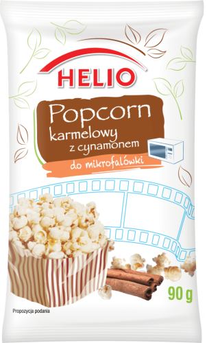 Helio popcorn do mikrofali karmel-cynamon 90 g Helio popcorn do mikrofali karmel-cynamon 90 g
