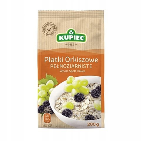 Kupiec płatki orki. pełnoziarniste 200 g Kupiec płatki orki. pełnoziarniste 200 g