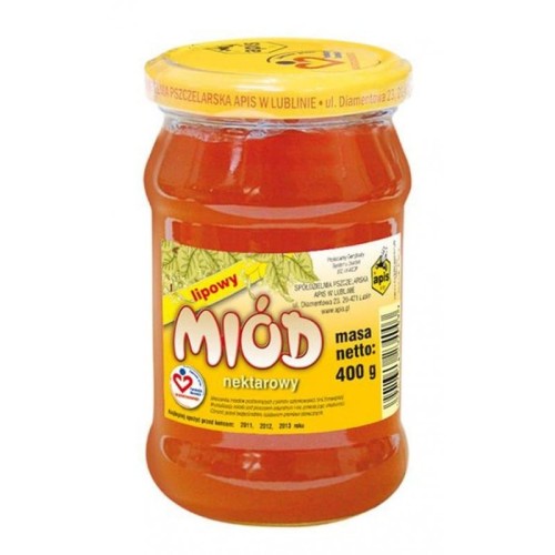 Miód pszczeli lipowy Apis 400 g Miód pszczeli lipowy Apis 400g