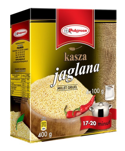 Polgreen kasza Jaglana Karton 400 g Polgreen kasza Jaglana Karton 4*100 g