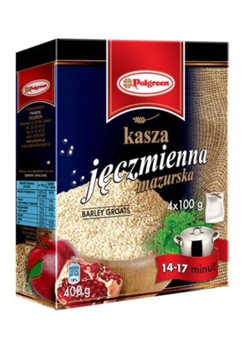 Polgreen Kasza Jęczmienna Mazurska 400 g Polgreen Kasza Jęczmienna Mazurska 4*100 g