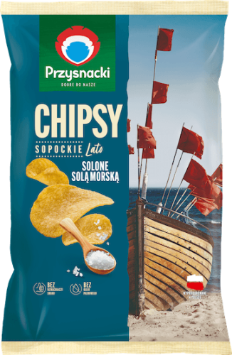 Przysnacki chipsy Sopockie lato solone solą morską 130 g Przysnacki chipsy Sopockie lato solone solą morską 130 g