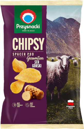 Przysnacki chipsy Spacer pod Giewontem o smaku sera górskiego 130 g Przysnacki chipsy Spacer pod Giewontem o smaku sera górskiego 130 g