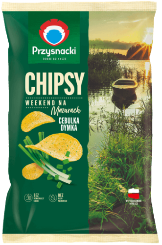 Przysnacki chipsy Weekend na Mazurach o smaku cebulki dymki Przysnacki chipsy Weekend na Mazurach o smaku cebulki dymki