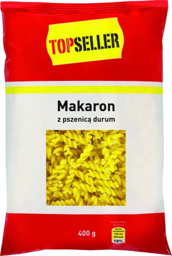 TOPSELLER Makaron świderki z pszenicą durum 400 g TOPSELLER Makaron świderki z pszenicą durum 400g