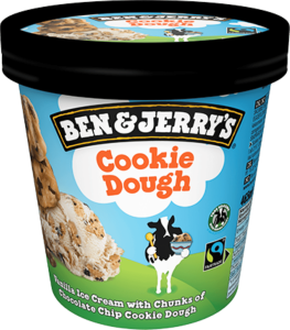 Lody Ben & Jerry's waniliowe z kawałkami ciastek z czekoladą (16%) i kawałkami czekolady (1%) 465 ml.