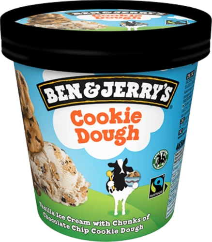Lody Ben & Jerry's waniliowe z kawałkami ciastek z czekoladą (16%) i kawałkami czekolady (1%) 465 ml.