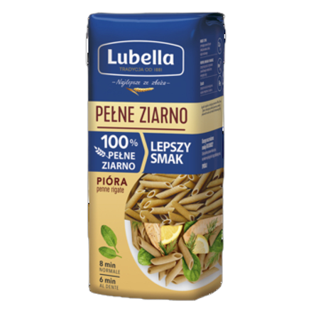 Makaron pióra penne Lubella Pełne Ziarno 400 g Makaron pióra penne Lubella Pełne Ziarno 400g