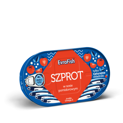 Evra szprot w sosie pomidorowym 170 g