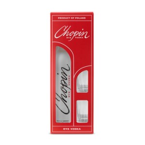 'Chopin Rye vodka 50% 500 ml + 2 kieliszki