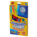 Kredki ołówkowe jumbo Astra 12 sztuk=24 kolory+temperówka