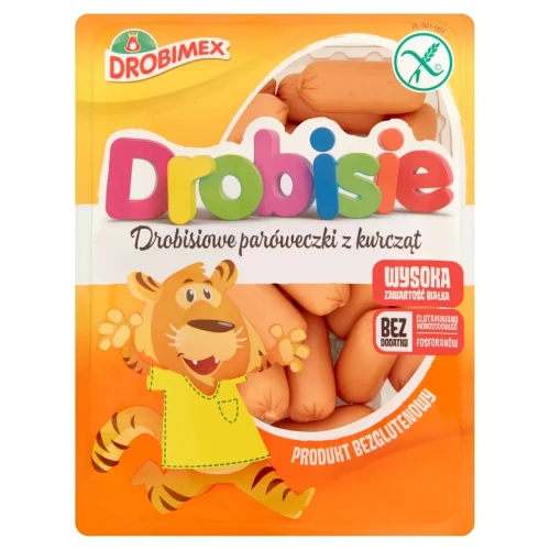 Paróweczki drobisiowe 250 g Drobimex drobimex-drobisie-drobisiowe-paroweczki-z-kurczat-250-g-m5lsqj.webp
