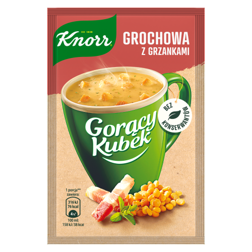 Gorący Kubek grochowa z grzankami Knorr 21 g Gorący Kubek grochowa z grzankami Knorr 21g