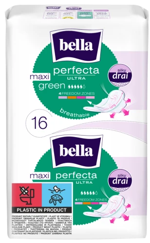 Podpaski Bella Perfecta Ultra Maxi Green 16szt. Podpaski Bella Perfecta Ultra Maxi Green 16szt.