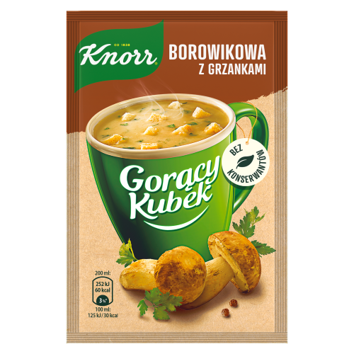 Gorący Kubek borowikowa z grzankami Knorr 15 g Gorący Kubek borowikowa z grzankami Knorr 15g