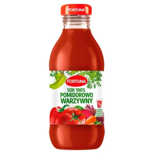 Sok 100% pomidorowo warzywny Fortuna 300 ml Sok 100% pomidorowo warzywny Fortuna 300ml