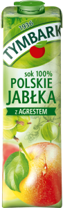 Tymbark Sok 100% Polskie Jabłka z Agrestem 1 l