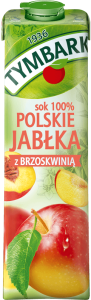 Tymbark Sok 100% Polskie Jabłka z Brzoskwinią 1 l