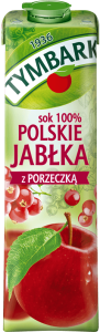 Tymbark Sok 100% Polskie Jabłka z Czerwoną Porzeczką 1 l