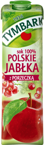 Tymbark Sok 100% Polskie Jabłka z Czerwoną Porzeczką 1 l Tymbark Sok 100% Polskie Jabłka z Czerwoną Porzeczką 1l