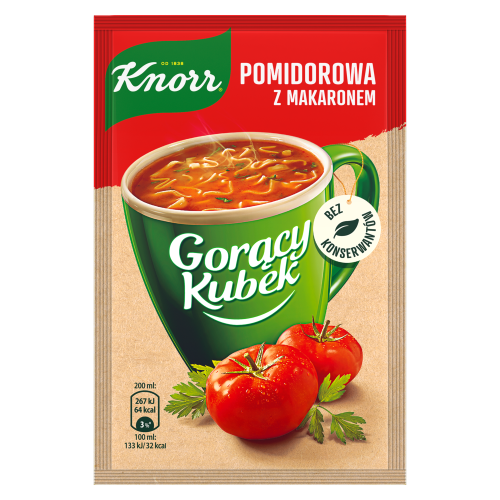 Gorący Kubek pomidorowa z makaronem Knorr 19 g Gorący Kubek pomidorowa z makaronem Knorr 19g