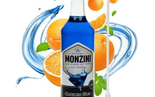 Syrop Monzini Blue Curacao 1 l Z Pompką Syrop Monzini Blue Curacao 1L Z Pompką