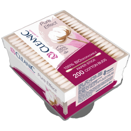 Patyczki higieniczne Cleanic Pure Effect 200 szt. Patyczki higieniczne Cleanic Pure Effect 200 szt.