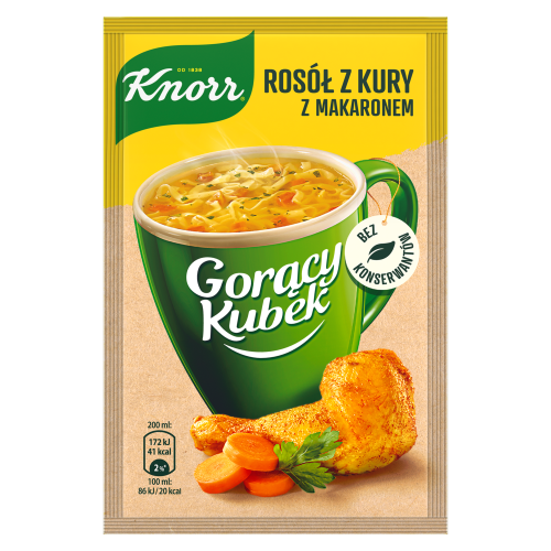 Gorący Kubek rosół z kury z makaronem 12 g Gorący Kubek rosół z kury z makaronem 12g
