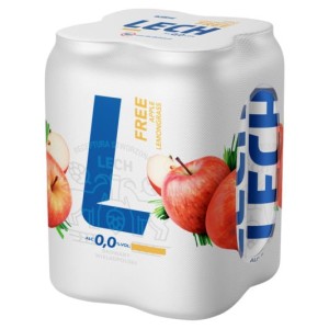 Piwo Lech Free Apple Lemongrass 0,0% puszka 4x500 ml