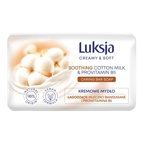 Mydło kostka Luksja Creamy&Soft mleczko bawełniane i prowitamina B5 90g