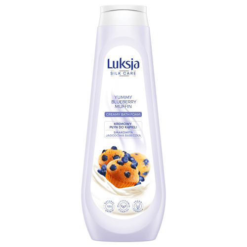 Kremowy płyn do kąpieli Luksja Silk Care jagodowa babeczka 900ml